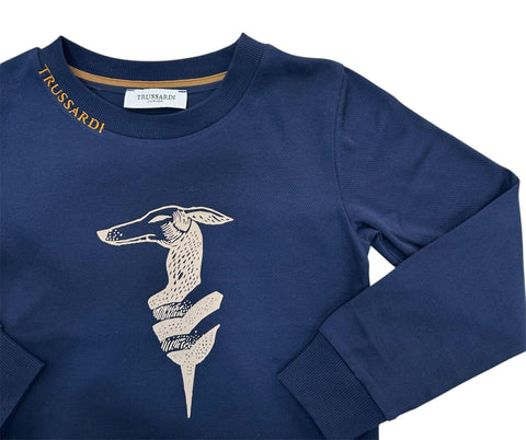 T-SHIRT IN PIQUET TBA25022TS PEACOAT TRUSSARDI 