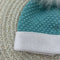 CAPPELLO IN LANA CON POM PON IN VOLPE IN5771 V VERDE SALVIA MARLU 