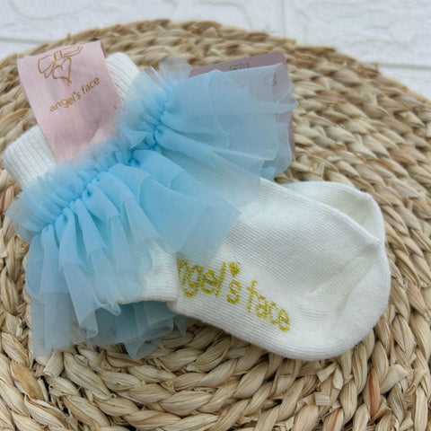 CALZINI CON ROUCHE IN TULLE FRILLY AQUA ANGEL'S FACE 