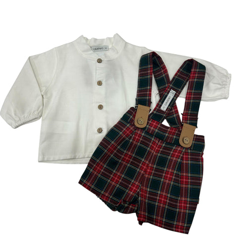 SALOPETTE E CAMICIA TARTAN 11246 U CALAMARO 