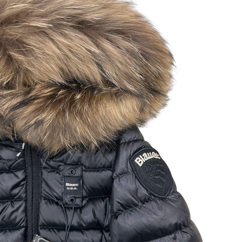 GIUBBOTTO IN PIUMA CON PELLICCIA NATURALE 25WBLGK03381 007285 999EI# BLAUER 