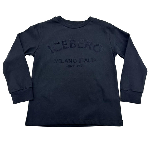 T-SHIRT IN COTONE TSICE6327J NERO ICEBERG 