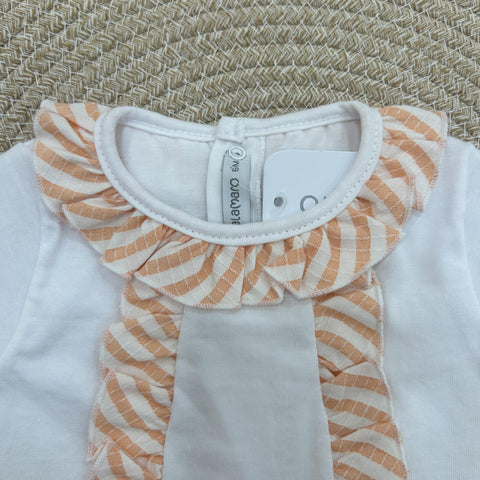 COMPLETO IN COTONE 11322 B/ARANCIO CALAMARO 
