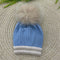 CAPPELO IN LANA CON POM PON IN VOLPE IN5271 CIELO MARLU 