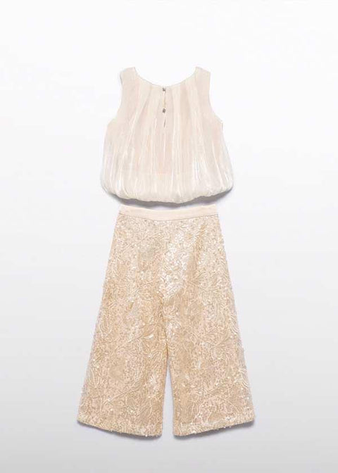 COMPLETO TOP E PANTALONE PAILLETTES 5214 002 ABEL&LULA 