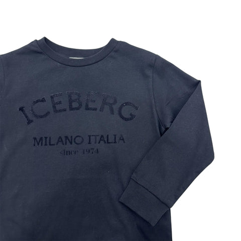 T-SHIRT IN COTONE TSICE6327J NERO ICEBERG 