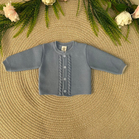 PAGLIACCETTO, BODY, CARDIGAN E BABBUCCE IN LANA IN6860/IN68S CIELO/GRIGIO MARLU 