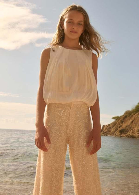 COMPLETO TOP E PANTALONE PAILLETTES 5214 002 ABEL&LULA 