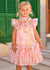 ABITO IN TULLE A FIORI MARIGOLD PEACH ANGELS FACE 
