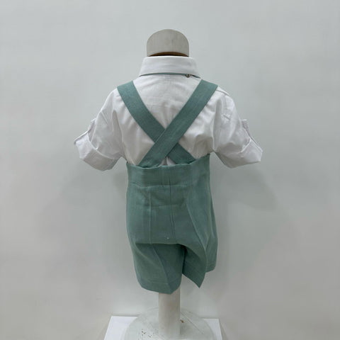 SALOPETTE CAMICIA E PAPILLON IM25B102 VERDE ISABEL&MARTINEZ 