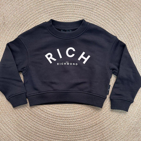 FELPA CROP GARZATA RBA25237FE BLACK RICHMOND 