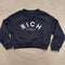 FELPA CROP GARZATA RBA25237FE BLACK RICHMOND 