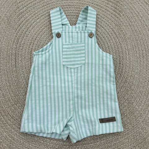 SALOPETTE E T-SHIRT IN COTONE 11305 MENTA CALAMARO 
