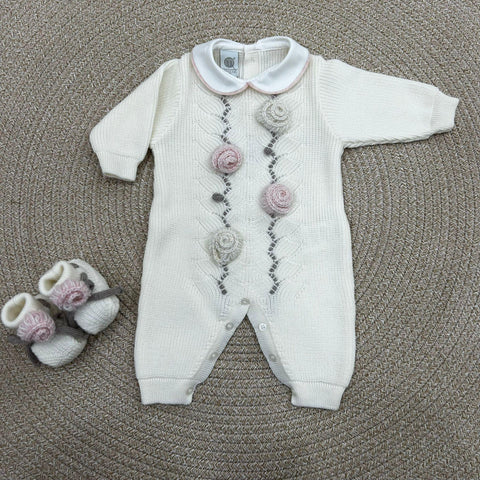 TUTINA E BABBUCCE IN LANA IN2510/IN25S VANIGLIA/ROSA MARLU 