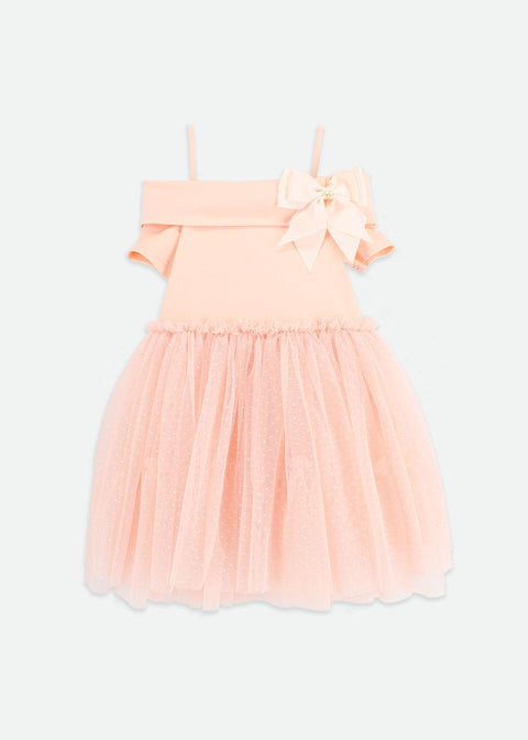 ABITO IN COTONE E TULLE AUDREY PEACH ANGEL'S FACE 