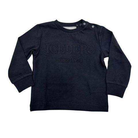 T-SHIRT IN COTONE TSICE6315B NERO ICEBERG 