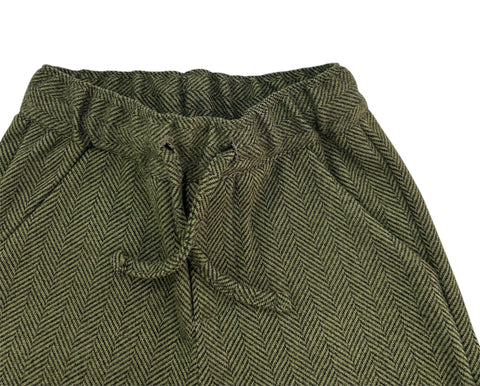 PANTALONE CON ELASTICO MR3185 MILITARE## MANUEL RITZ 