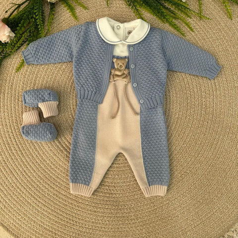 TUTINA, BODY, CARDIGAN E BABBUCCE IN LANA IN5731/IN57S C CIELO MARLU 