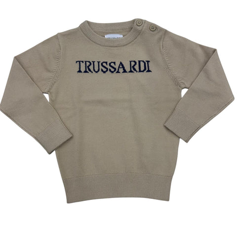 MAGLIONE IN VISCOSA TIA25020MA BROWN RICE TRUSSARDI 