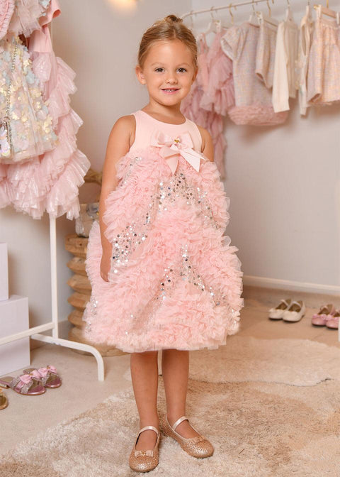 ABITO IN TULLE E PAILLETTES DYLAS PEACH ANGEL'S FACE 