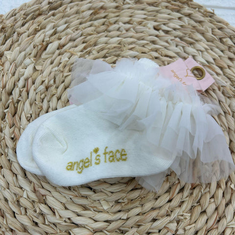 CALZINI CON ROUCHE IN TULLE FRILLY SNOWDROP ANGEL'S FACE 