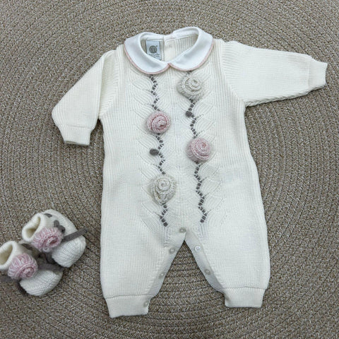 TUTINA E BABBUCCE IN LANA IN2510/IN25S VANIGLIA/ROSA MARLU' 