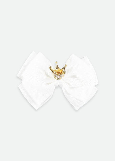 FERMAGLIO IN GROS GRAIN CON CORONA BB CROWN SNOWDROP ANGEL'S FACE 
