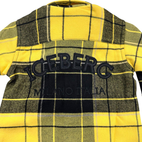 CAMICIA IN FLANELLA ED ECOPELLE CMICE6305B GIALLO ICEBERG 