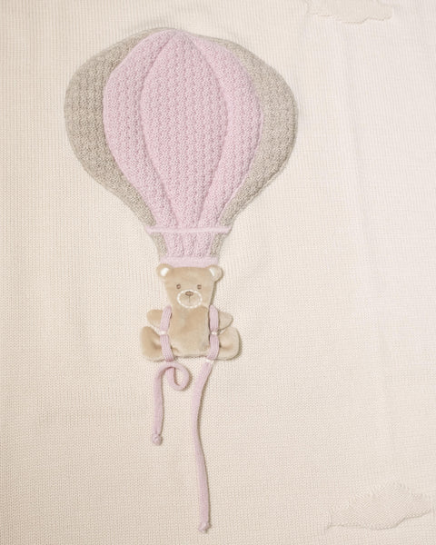 Scialletto in lana IB5380 N/ROSA MARLU' 
