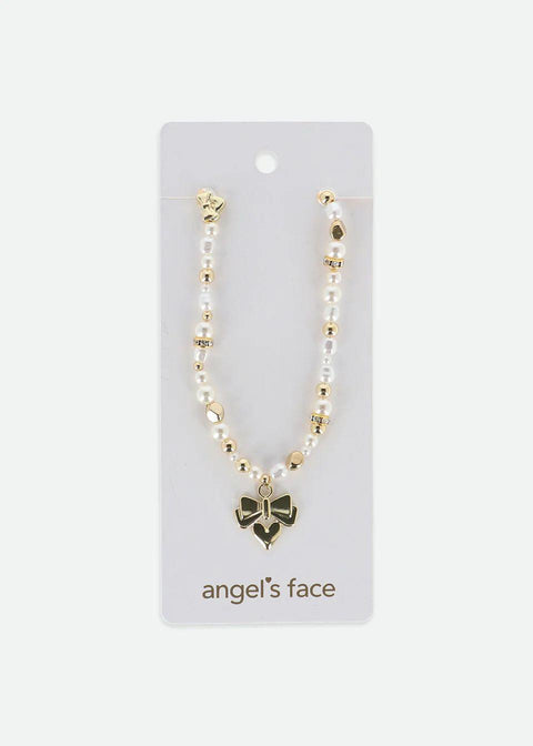 COLLANA PERLINE E CUORI NECKLACE SNOWDROP ANGEL'S FACE 