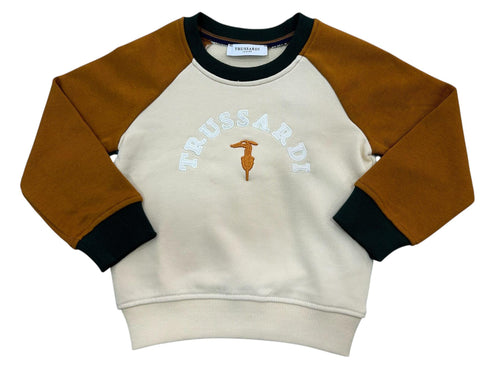 FELPA GARZATA TBA25070FE NEW ECRU TRUSSARDI 