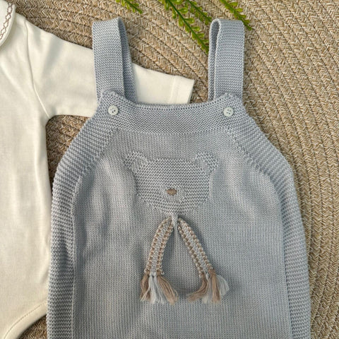 TUTINA, BODY, CARDIGAN E BABBUCCE IN LANA IN5331/IN53S CIELO/TORTORA MARLU 