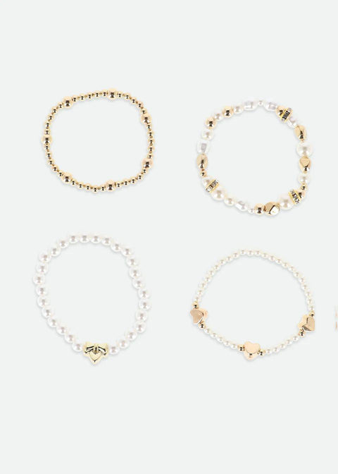 SET 4 BRACCIALI BRACELET SNOWDROP ANGEL'S FACE 