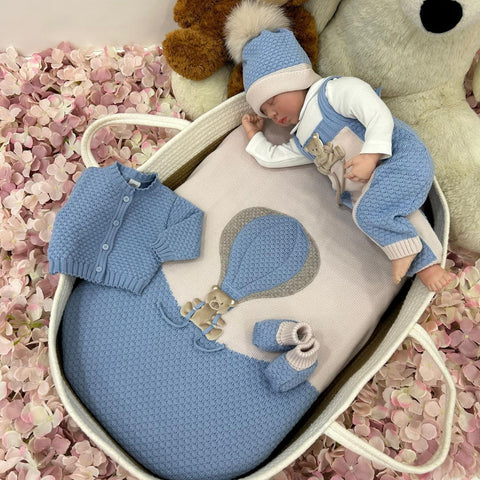 TUTINA, BODY, CARDIGAN E BABBUCCE IN LANA IN5731/IN57S C CIELO MARLU 