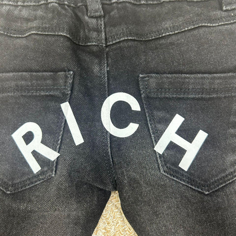JEANS NERO CON LOGO RIA25125JE DENIM BLACK RICHMOND 
