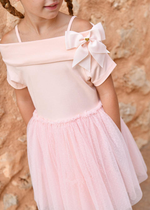 ABITO IN COTONE E TULLE AUDREY PEACH ANGEL'S FACE 
