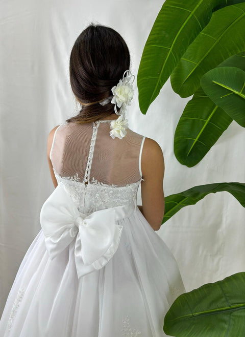 ABITO LUNGO PIZZO E TULLE LUREX