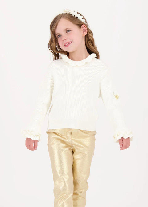 MAGLIONCINO A COSTINE ELMA VANILLA ANGEL'S FACE 