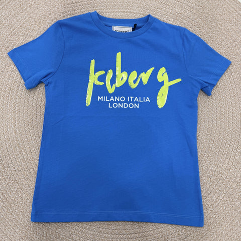 T-SHIRT IN COTONE TSICE6102J AZZURRO ICEBERG 