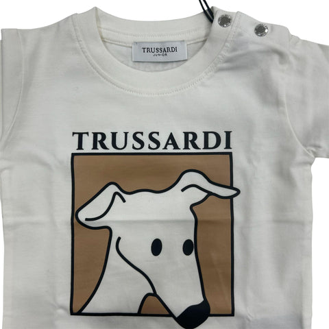 T-SHIRT IN COTONE TIA25085TS OFF WHITE TRUSSARDI 