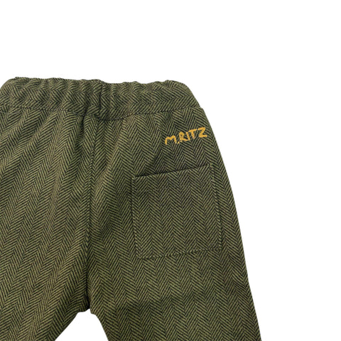 PANTALONE CON ELASTICO MR3185 MILITARE## MANUEL RITZ 
