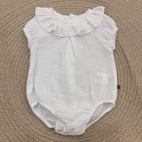 PAGLIACCETTO BODY IN MUSSOLA 32497 BIANCO CALAMARO 