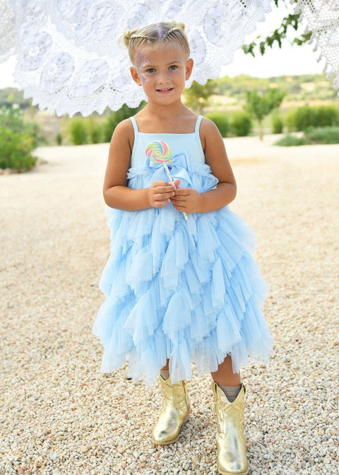 ABITO IN TULLE CASCADE PALE BLUE ANGEL'S FACE 