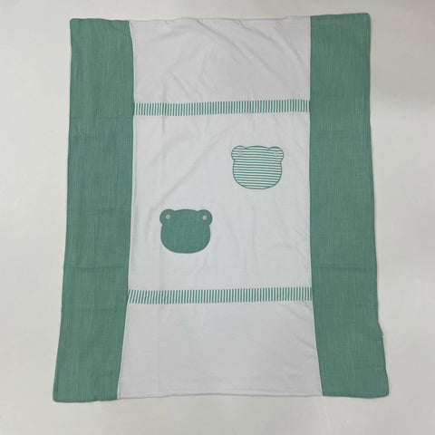COPERTA IN COTONE IM25N13/496 VERDE ISABEL&MARTINEZ 