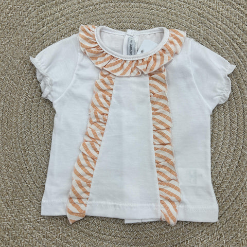 COMPLETO IN COTONE 11322 B/ARANCIO CALAMARO 