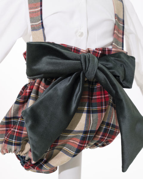 SALOPETTE E CAMICIA IM24C345 TARTAN ISABEL&MARTINEZ 