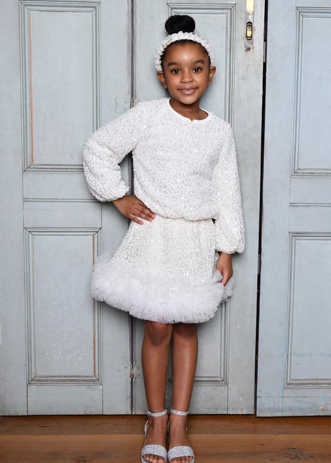 COMPLETO TWEED E PAILLETTES CEDAR/JANICE SNOWDROP ANGEL'S FACE 