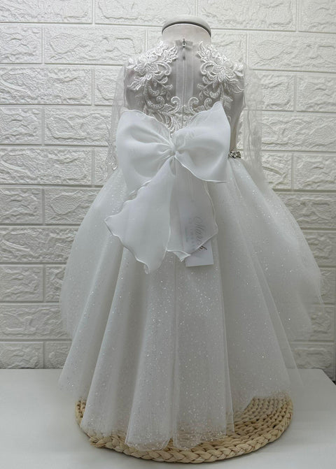 ABITO IN PIZZO E TULLE LUREX 2442 ABITO U MARCH 