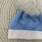 CAPPELLO IN LANA CON POM PON IN VOLPE IN5771 C CIELO MARLU 