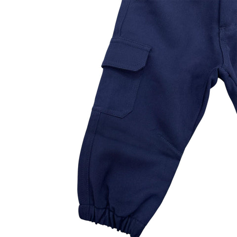 PANTALONE CARGO IN GABARDINE PTICE6303B BLU ICEBERG 